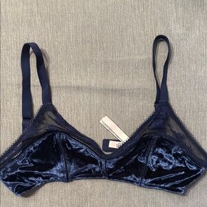 Victoria's Secret Blue Velvet Triangle Bra